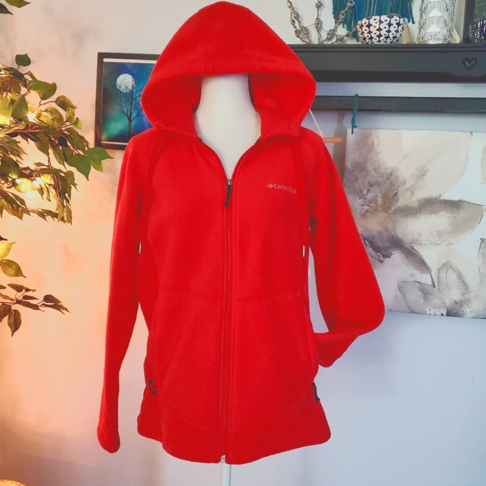 COLUMBIA hooded fleece zip up XL